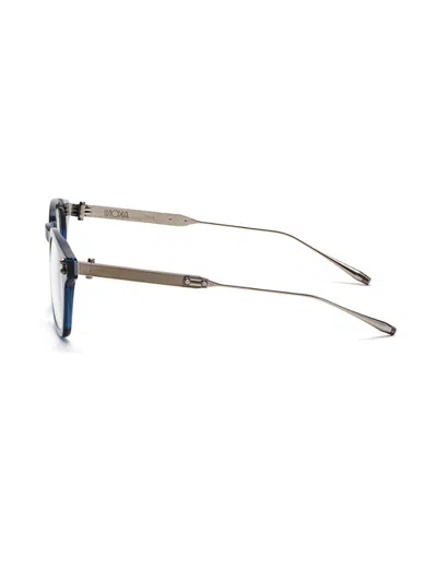 Akoni Wise Square-frame Glasses In Metallic