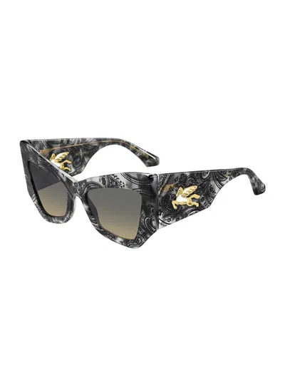 Etro Mania Oversized-frame Sunglasses In Gray