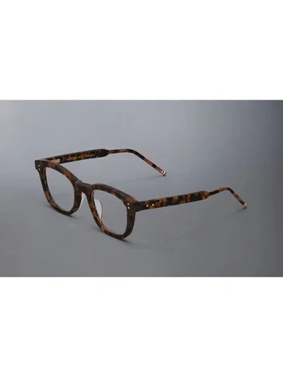 Thom Browne Rectangular-frame Sunglasses In Brown