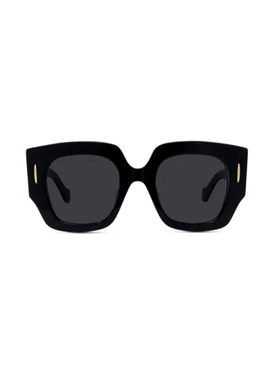 Loewe Anagram 50mm Small Geometric Sunglasses In Black