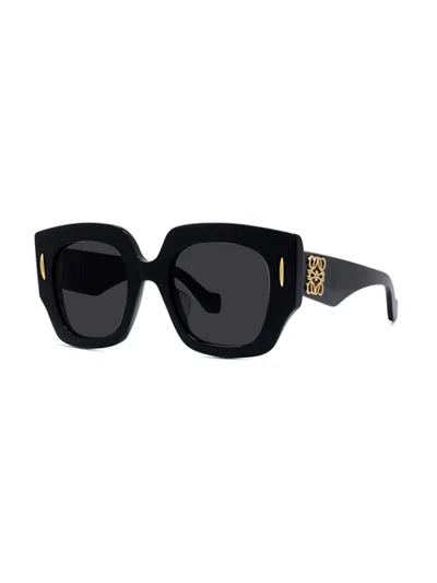 Loewe Anagram 50mm Small Geometric Sunglasses In Black