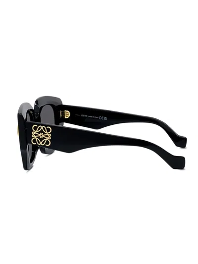 Loewe Anagram 50mm Small Geometric Sunglasses In Black