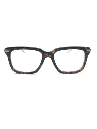Thom Browne Tortoiseshell Effect Square-frame Glasses In Brown