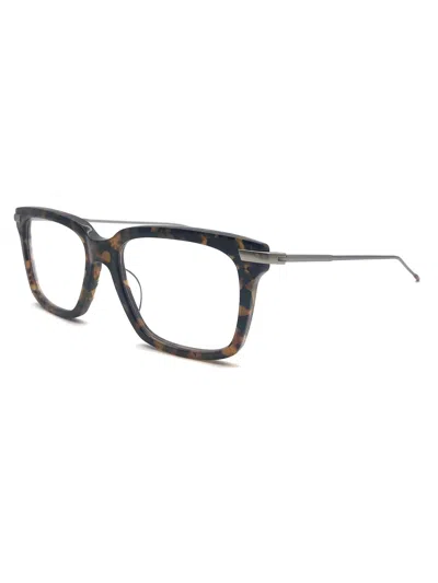 Thom Browne Tortoiseshell Effect Square-frame Glasses In Brown