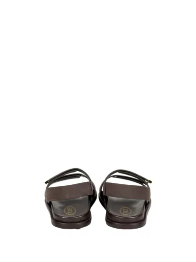 Tod's Leather Slingback Sandals Open Toe Design In Brown