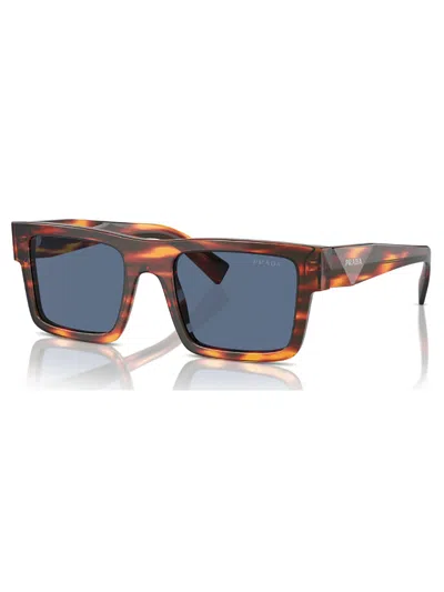 Prada 52mm Rectangular Sunglasses In Brown