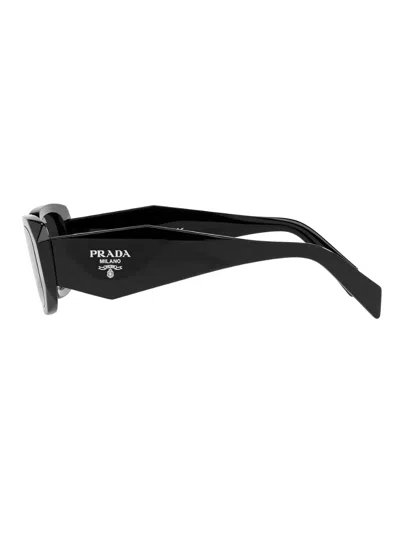 Prada Womens Black Pr 17ws Rectangular-frame Acetate Sunglasses In Black