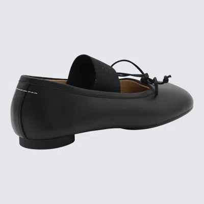 Mm6 Maison Margiela Mm6 By Maison Margiela Ballerina Anatomic Leather Flats In Black