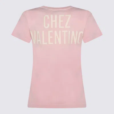 Valentino Garavani Printed Cotton T-shirt Clothing In Pink
