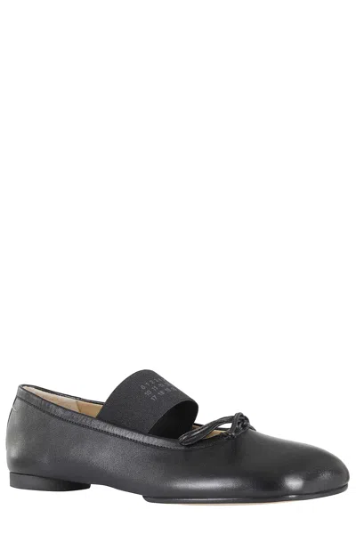 Mm6 Maison Margiela Mm6 By Maison Margiela Ballerina Anatomic Leather Flats In Black