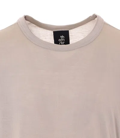 Thom Krom Crew-neck Elasticated T-shirt In Sand