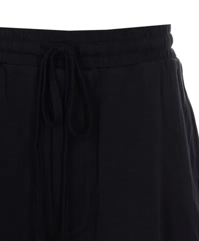 Thom Krom Elasticated Drawstring Shorts In Black