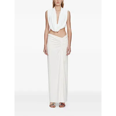 Christopher Esber Interlock Jersey Drape Top In White