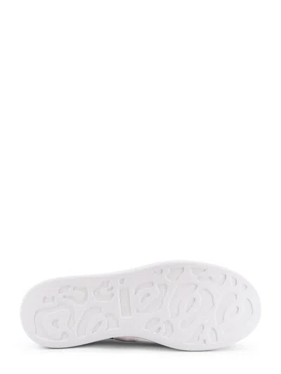 Alexander Mcqueen Black Low Top Sneakers With Logo Lettering On Tongue And Heel In Leather Woman In Multi