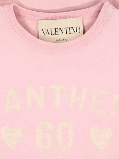 Valentino Garavani Printed Cotton T-shirt Clothing In Pink