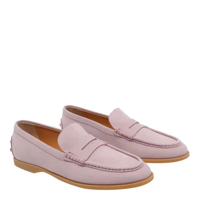 Tod's Tods Gomma Leggero Nubuck Loafers In Pink