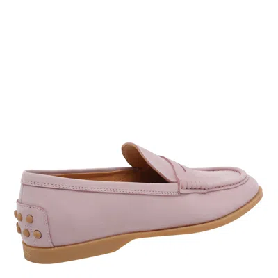 Tod's Tods Gomma Leggero Nubuck Loafers In Pink