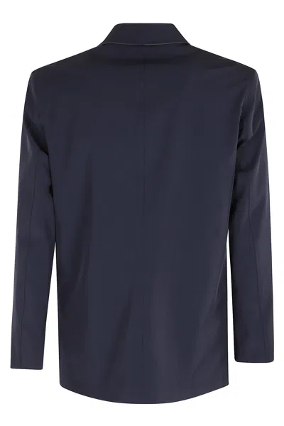 Kired Reversible Flap-pocket Jacket In Blue