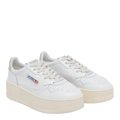 Autry Medalist Platform Sneakers In White