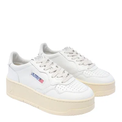 Autry Medalist Platform Sneakers In White