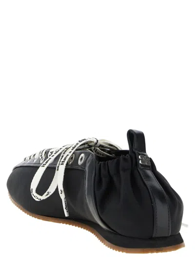 Ganni Alexander Mcqueen White Leather Sneakers With White Leather Heel