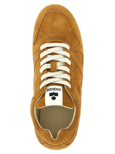 Isabel Marant Senny Perforated Suede Sneakers In Brown