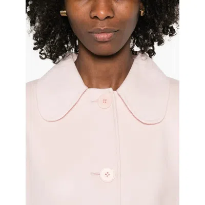 Max Mara Collared Patch-pocket Jacket In Pink