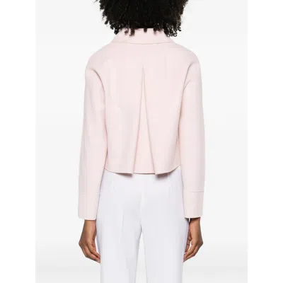 Max Mara Collared Patch-pocket Jacket In Pink