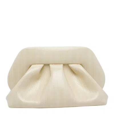 Themoirè Medium Bios Handbag In White