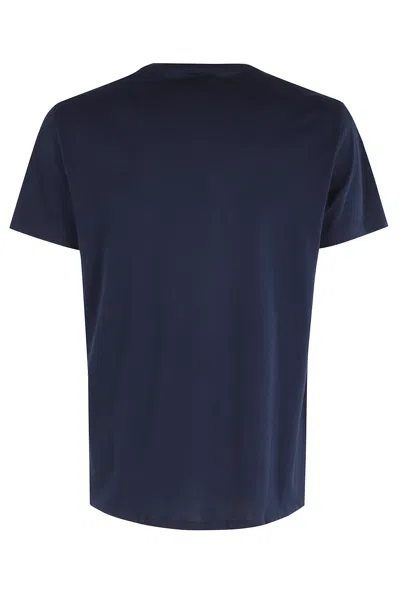 Lacoste Mens Classic Fit Cotton Jersey T-shirt In Blue