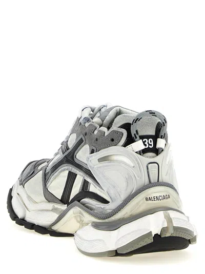 Balenciaga Runner Sneakers With Mesh Panels And Rubber Sole In Multi