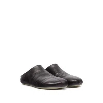Mm6 Maison Margiela Anatomical Leather Sabot In Black