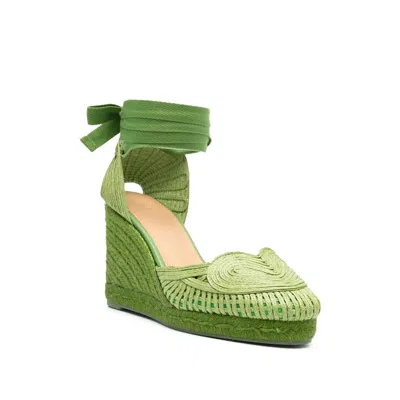 Castaã±er Cacia Tie-ankle Espadrilles In Green