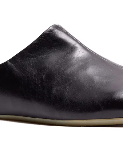 Mm6 Maison Margiela Anatomical Leather Sabot In Black
