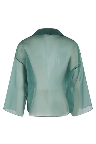Antonelli Cropped Jacket In Green