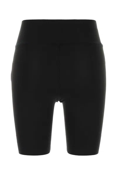 Autry Black Stretch Polyester Shorts In Black