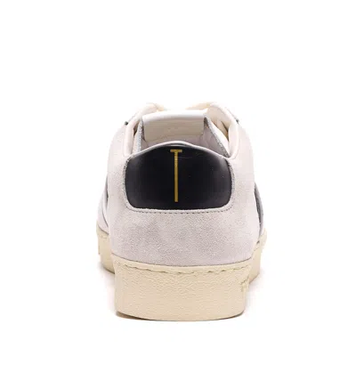 Tom Ford Panelled Suede And Grained Leather Sneakers In White