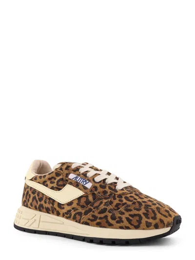Autry Reelwind Low Sneakers In Leopard Suede And Rutaa Leather Shoes In Multi