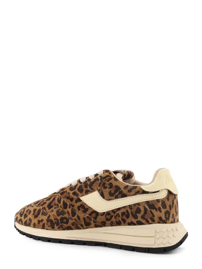 Autry Reelwind Low Sneakers In Leopard Suede And Rutaa Leather Shoes In Multi