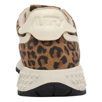 Autry Reelwind Low Sneakers In Leopard Suede And Rutaa Leather Shoes In Multi