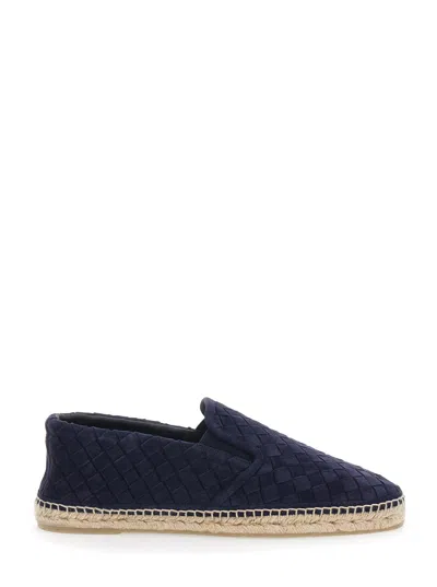 Castaã±er Java Blue Espadrillas With Contrasting Stitching And Pull-tab At The Heel In Suede Man In Multi