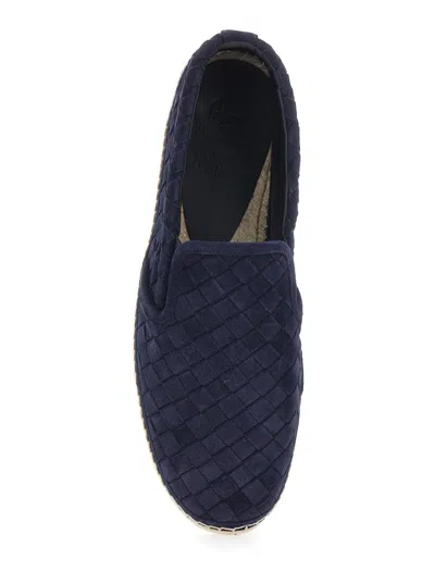Castaã±er Java Blue Espadrillas With Contrasting Stitching And Pull-tab At The Heel In Suede Man In Multi