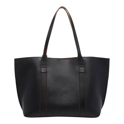 Hogan Medium  Script Shopping Bag In Black