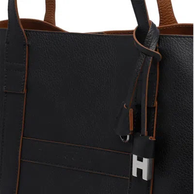Hogan Medium  Script Shopping Bag In Black