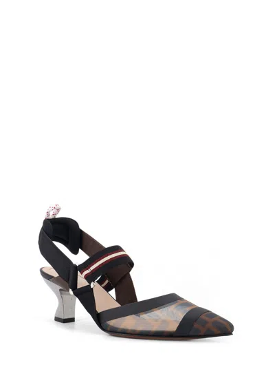 Fendi Tech Mesh Hummingbird Slingbacks Shoes