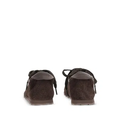 Jacquemus The Tennis Leather-trimmed Suede Sneakers In Brown