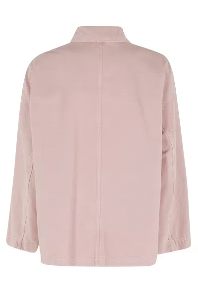 Weekend Max Mara Logo-patch Multi-pocket Jacket In Pink