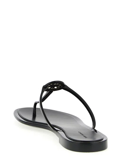 Tory Burch Embellished Thong Sandals In Black
