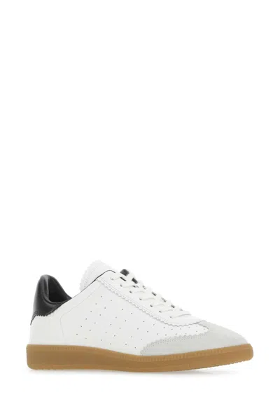 Isabel Marant Low-top Sneaker With Perforated White Leather Upper In Multi