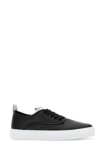 Givenchy New City Leather Low Sneakers Shoes In Black
